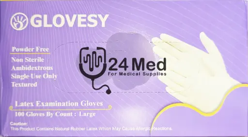 جوانتي لاتكس ابيض جلوفزي White Latex Gloves glovesy