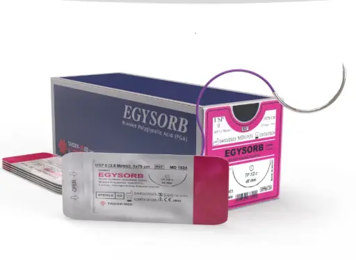خيوط ايجي زورب فكريل EGYSORB braided polyglycolic acid