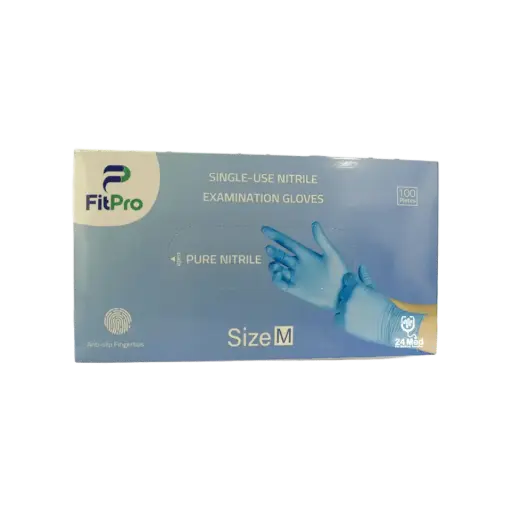 جوانتي نتريل ازرق فيت برو fit pro nitrile gloves